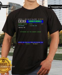 Official Tottenham Hotspur Football Win The Europa League 2025 T-Shirt featuring club logo and celebratory design.