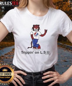 Official Trippin on L.S.U. Ladies Tee featuring vibrant design and comfortable fit for LSU fans.