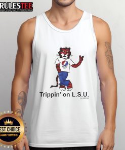 Official Trippin on L.S.U. tank top featuring vibrant colors and stylish design for LSU fans and fashion enthusiasts.