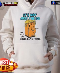 Official Trump hoodie featuring 'It's Not Just The Ice, It's The Whole Damn Fridge' slogan in bold lettering.