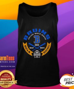 Alt Text: Official UCLA Bruins College World Series 2025 baseball tank top featuring team colors and logo. Perfect for fans!