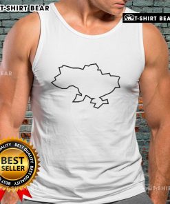 Official Ukraine map tank top featuring a detailed 603,628 km map design, perfect for geography and travel enthusiasts.