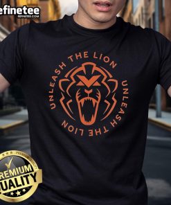 Official Unleash The Lion T-Shirt featuring a bold lion graphic, perfect for wildlife enthusiasts and fashion lovers.