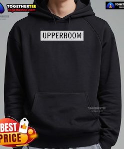 Official Upperroom Box Logo Hoodie featuring a stylish design and comfortable fit for casual wear.