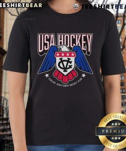 Official USA Hockey Violent Gentlemen Hockey Club ladies tee showcasing a stylish design for female hockey fans.
