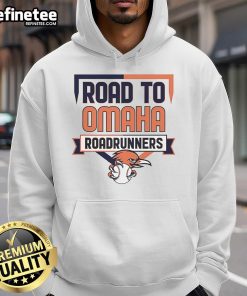Official UTSA Road to Omaha Roadrunners hoodie featuring team colors and logo, perfect for fans supporting their team.