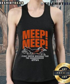Official UTSA Roadrunners First Super Regional tank top showcasing team pride for NCAA baseball championship.