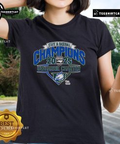 Official Uwharrie Charter Eagles 2025 NCHSAA 1A Baseball Champions Ladies Tee showcasing team pride and championship spirit.
