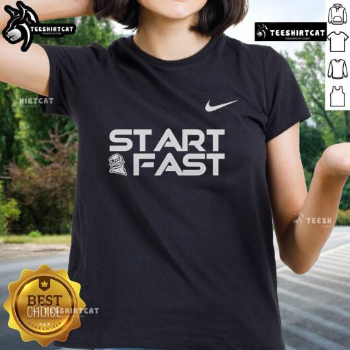 Official Virginia Tech Start Fast Ladies Tee featuring a stylish design and vibrant colors for proud Hokies fans.
