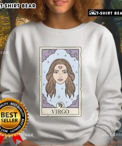 Official Virgo Card Sweatshirt featuring zodiac design, perfect for astrology lovers and cozy fashion enthusiasts.