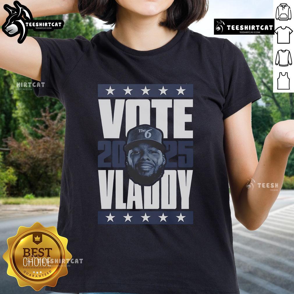 Official Vladimir Guerrero Jr 2025 Vote Ladies Tee Official Vladimir Guerrero Jr. 2025 Vote Ladies Tee featuring bold graphics and a stylish design for fans.