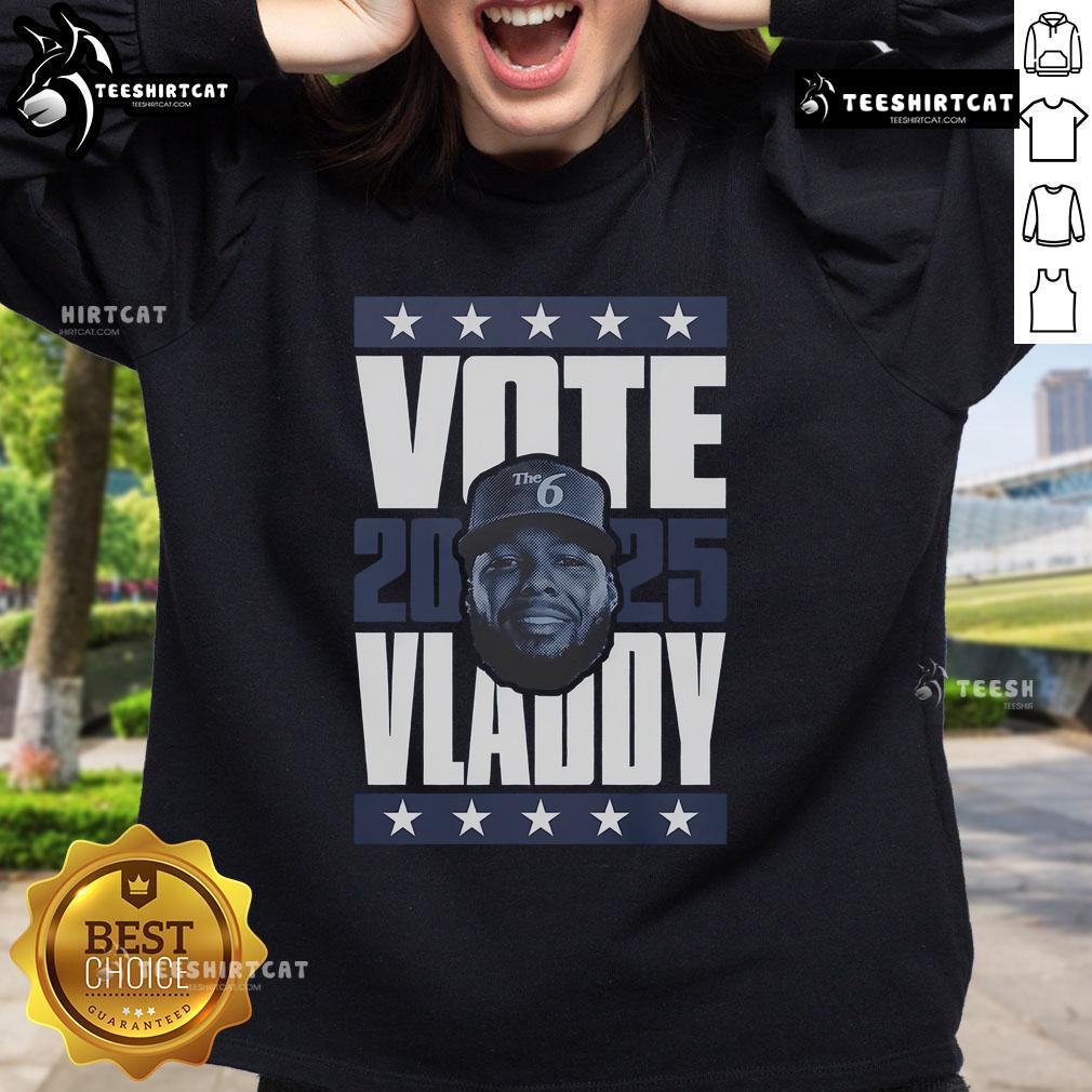 Official Vladimir Guerrero Jr 2025 Vote Sweatshirt Official Vladimir Guerrero Jr. 2025 Vote Sweatshirt featuring bold graphics and a stylish design for baseball fans.