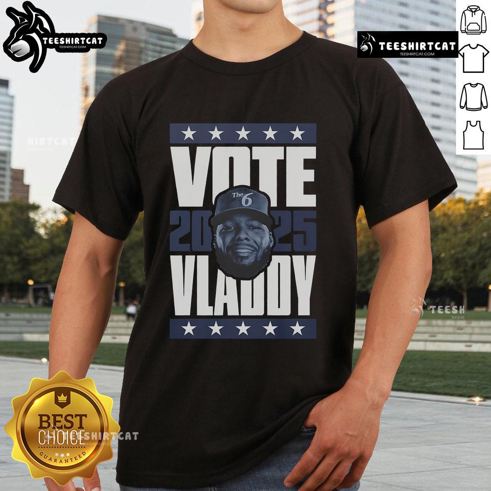 Official Vladimir Guerrero Jr 2025 Vote T Shirt Official Vladimir Guerrero Jr 2025 Vote T-Shirt featuring bold graphics and vibrant colors for baseball fans.