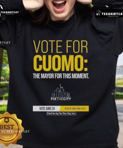 Official Vote For Cuomo The Mayor For This Moment sweatshirt featuring bold text and a stylish design, perfect for supporters.