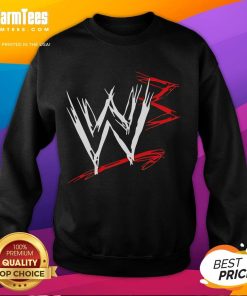 Alt Text: Official W3 World War 3 Logo Sweatshirt featuring bold graphics and comfortable design for gamers and fans.
