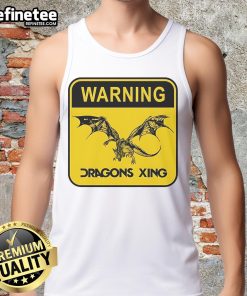 Official Warning Dragons Xing Tank Top featuring a vibrant dragon graphic, perfect for fans of mythical creatures and casual wear.