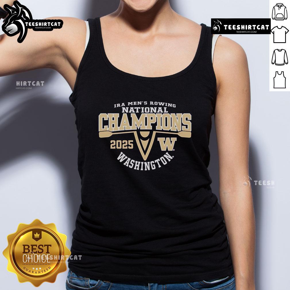Official Washington Huskies 2025 Ira Men'S Rowing National Champions Tank Top Official Washington Huskies 2025 IRA Men's Rowing National Champions tank top featuring team logo and vibrant design.