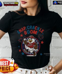 Alt Text: Official Washington Nationals Snap Crackle Boom Independence Day Ladies Tee showcasing team spirit and festive design.