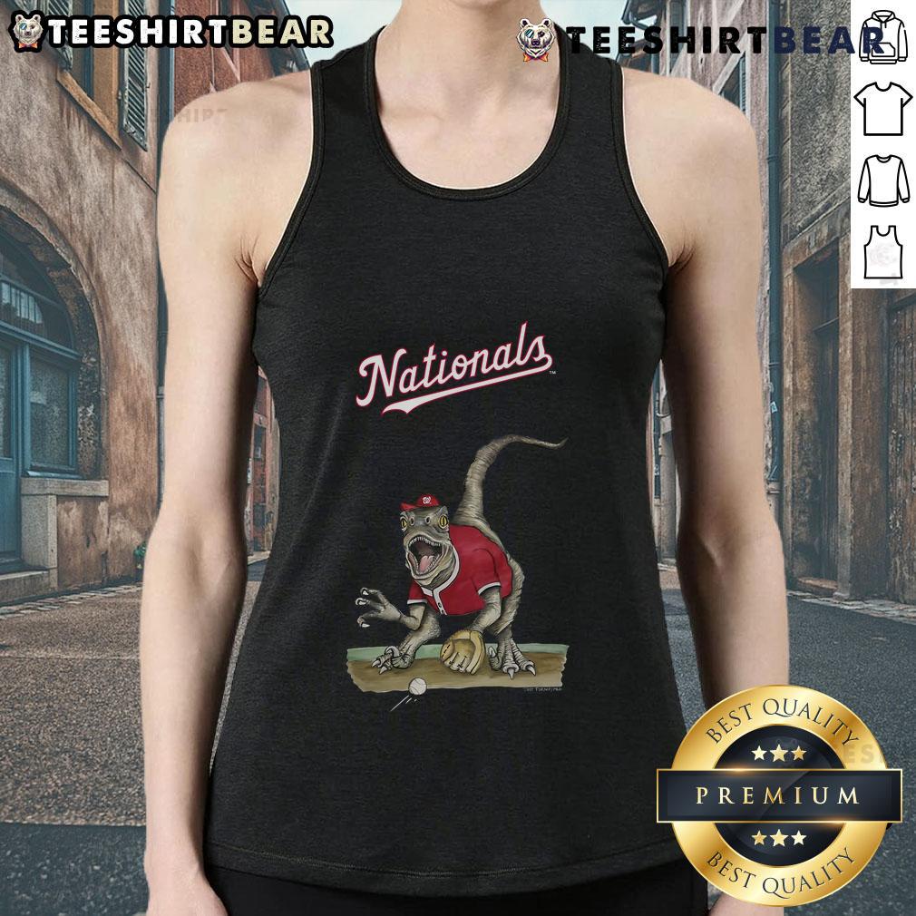 Official Washington Nationals Tiny Turnip Velociraptor Tank Top Official Washington Nationals Tiny Turnip Velociraptor tank top featuring a fun dinosaur design for fans.