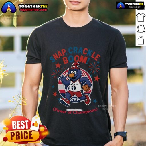 Alt Text: Official Washington Wizards Snap Crackle Boom Independence Day T-Shirt featuring vibrant team graphics and festive design.