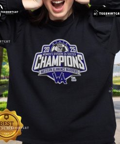 Alt Text: Official Western Alamance Warriors 2025 NCHSAA Women's Division 3A Soccer State Champions sweatshirt design.