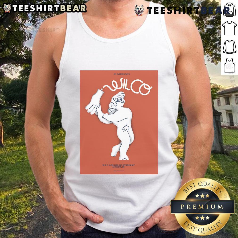 Official Wilco June 16 17 2025 Olt Rivierenhof Antwerp Be Poster Tank Top Official Wilco June 16-17, 2025 concert poster tank top at Rivierenhof, Antwerp, Belgium - stylish music merch