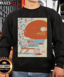 Official Wilco Valencia ES Marina Norte June 29, 2025 poster design on a sweatshirt showcasing vibrant graphics.