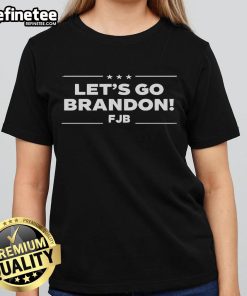 Official Let's Go Brandon FJB Stars Ladies Tee featuring bold graphics and a stylish design for patriotic supporters.