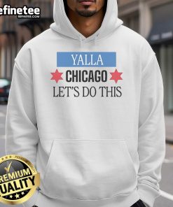 Official Yalla Chicago hoodie featuring a stylish design, perfect for showcasing Chicago pride and community spirit.