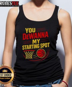 Official You DeWanna My Starting Spot basketball tank top in vibrant colors, perfect for sports enthusiasts and casual wear.