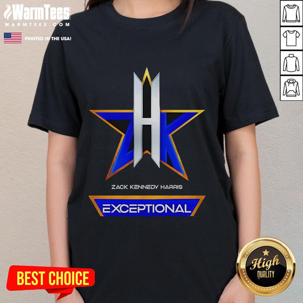 Official Zack Kennedy Harris Professional Wrestler Exceptional Logo Ladies Tee Alt Text: Official Zack Kennedy Harris professional wrestler logo on a stylish ladies tee, showcasing exceptional design.