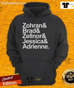Official Zohran Brad Zellnor Jessica Adrienne Hoodie design featuring vibrant colors and stylish graphics.