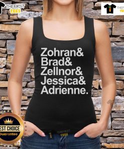 Official Zohran Brad Zellnor Jessica Adrienne tank top design featuring vibrant colors and stylish graphics.
