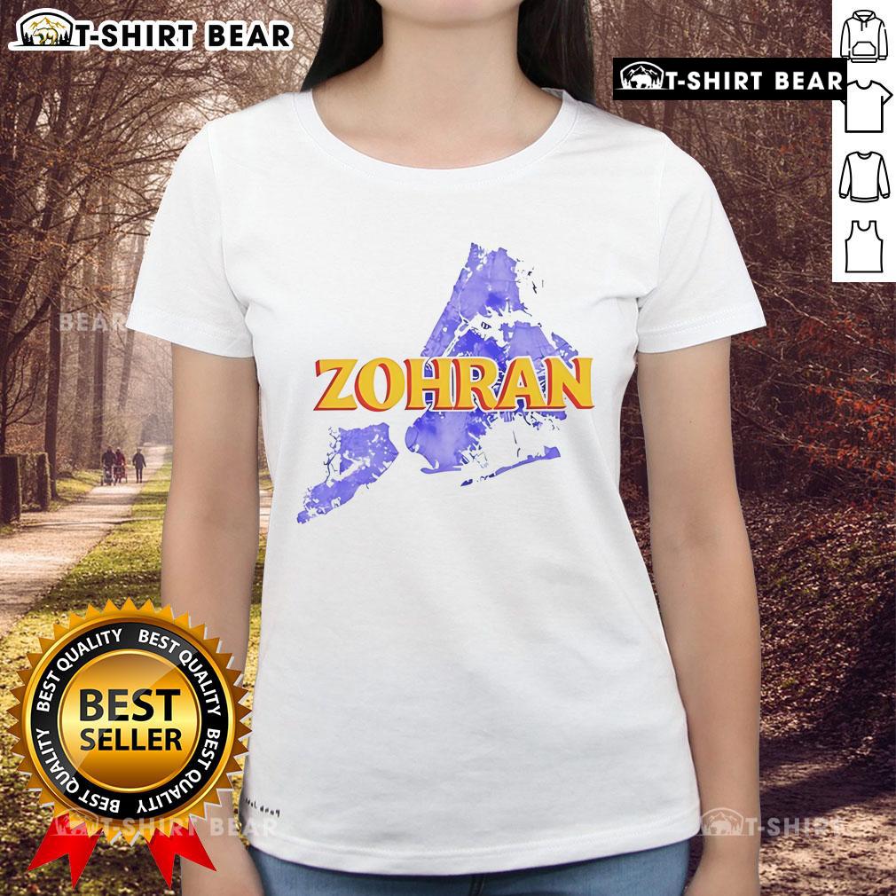 Official Zohran Mamdani Map For Nyc Ladies Tee Official Zohran Mamdani map graphic featured on NYC ladies tee, showcasing vibrant design and urban style.