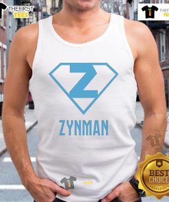 Official Zynman Superman Tank Top featuring a bold superhero design, perfect for casual wear and comic fans.