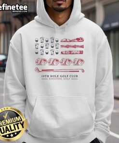 Original 19th Hole Golf Club Flag Barstool Sports Hoodie featuring a stylish design perfect for golf enthusiasts.