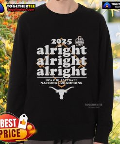 Texas Longhorns NCAA DI Softball National Champions 2025 sweatshirt featuring the original logo design.