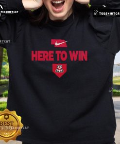 Original 2025 Here To Win Arizona baseball sweatshirt in bold colors, perfect for fans and casual wear.