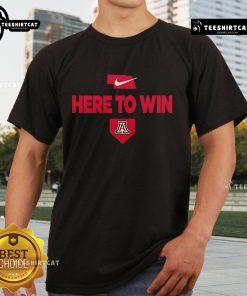 Original 2025 Here To Win Arizona Baseball T-Shirt featuring bold graphics and comfortable fabric for fans and players.