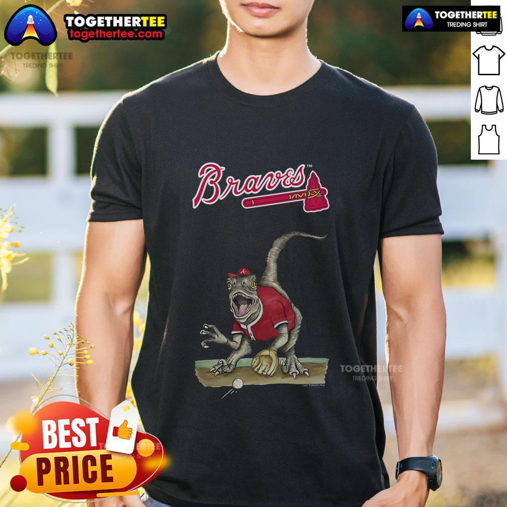 Original Atlanta Braves Tiny Turnip Velociraptor T Shirt Original Atlanta Braves Tiny Turnip Velociraptor T-Shirt featuring a fun dinosaur design perfect for baseball fans.