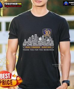 Alt Text: Original Baltimore Ravens 30 Seasons Thank You For The Memories T-Shirt featuring team colors and logo design.