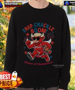 Alt Text: Original Chicago Bulls Snap Crackle Boom Power of Champions Independence Day sweatshirt featuring vibrant graphics.