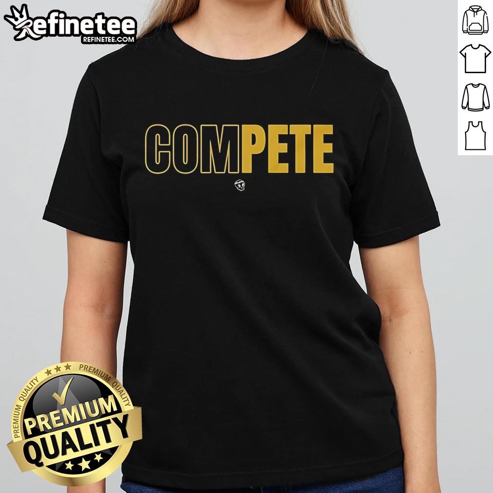Original Compete Dead Friar Society Ladies Tee Alt Text: Original Compete Dead Friar Society Ladies Tee in stylish design, perfect for casual wear and fan apparel.