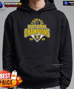 2025 Original Cougars Sectional Champions hoodie featuring team logo and vibrant colors, perfect for fans and supporters.