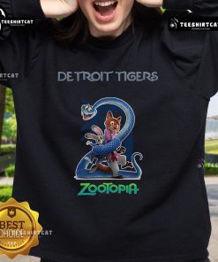 Original Detroit Tigers Zootopia 2 sweatshirt featuring vibrant graphics and a cozy design for fans and collectors.