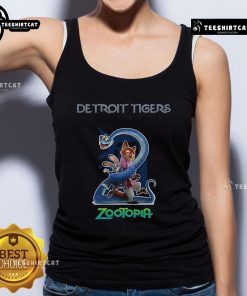 Original Detroit Tigers Zootopia 2 tank top featuring vibrant design and team logo, perfect for baseball fans.