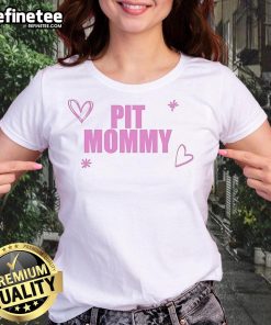 Original Emo Nite Pit Mommy Heart Ladies Tee in black, featuring a stylish heart design for emo fashion enthusiasts.