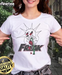 Alt Text: Original Freak The World Ted1 Rose Ladies Tee featuring a stylish design for trendy womens fashion.