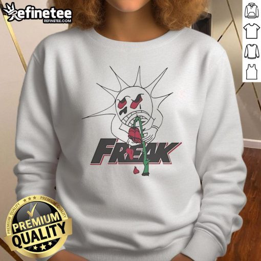 Original Freak The World Ted1 Rose Sweatshirt featuring a vibrant rose design on a comfortable fabric.