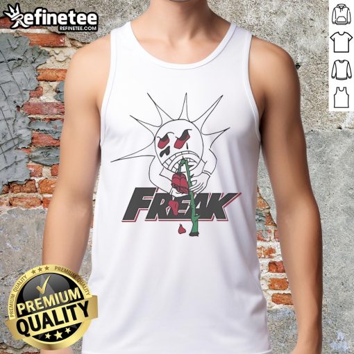Alt Text: Original Freak The World Ted1 Rose Tank Top featuring a stylish design, perfect for casual summer outfits.